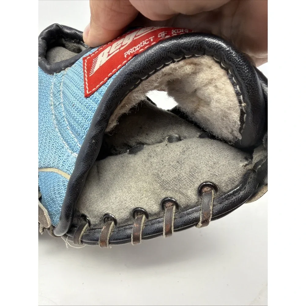 Vintage Regent Baseball Glove Left‎ Handed Blue Mesh Fabric Fielding Mitt Korea